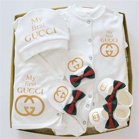 gucci newborn girl clothes|designer babies wearing Gucci.